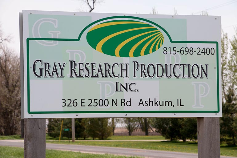 Gray Research sign